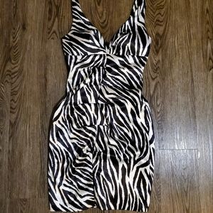 Arden B Women's Zebra-print Cocktail Dress